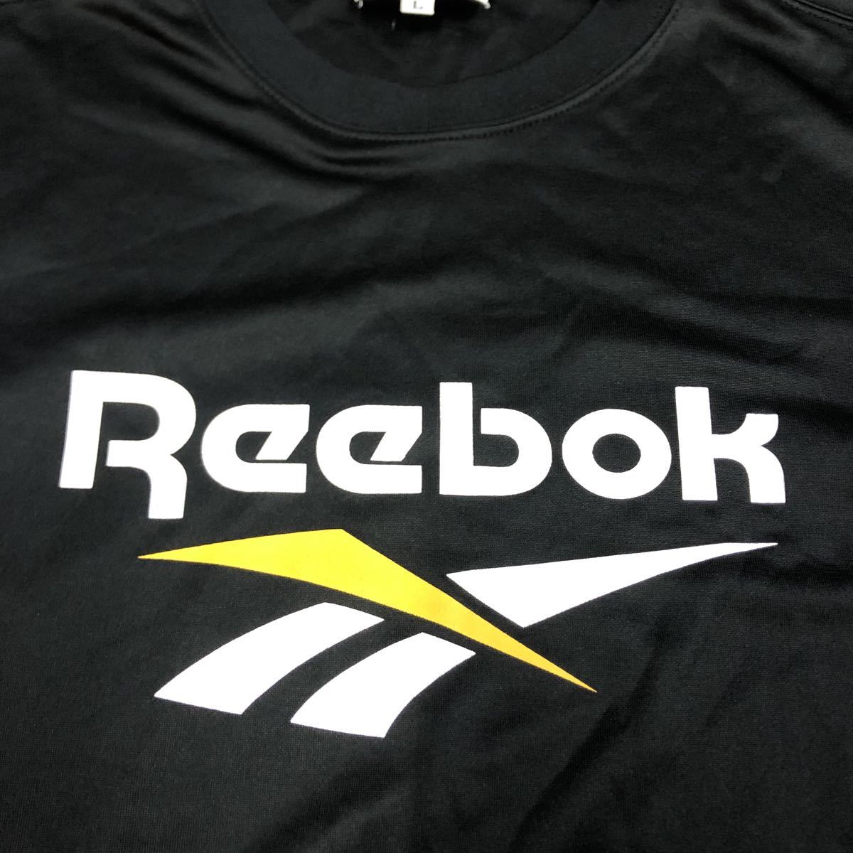 reebok リーボック 半袖ドライTシャツ 黒 L 八f1_画像3