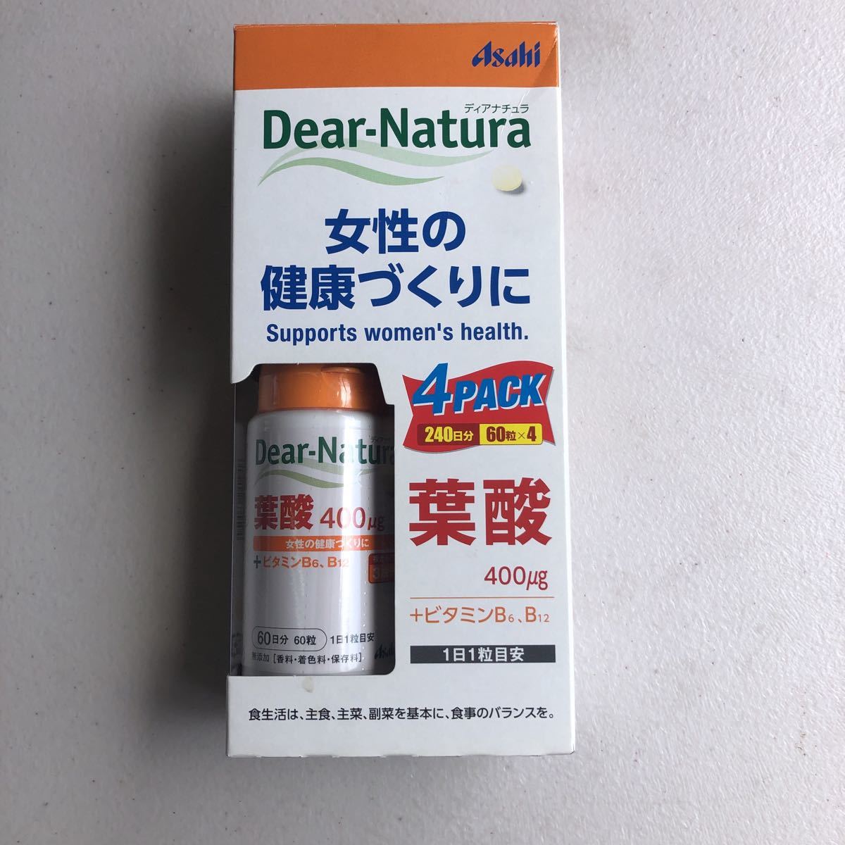 PayPayフリマ|ディアナチュラ(Dear-Natura) 葉酸400μg+ビタミンB6 B12 60日分 アサヒグループ食品 サプリメント PayPayフリマ|ディアナチュラ(Dear-Natura) 葉酸400μg+ビタミンB6 B12 60日分 アサヒグループ食品 サプリメント