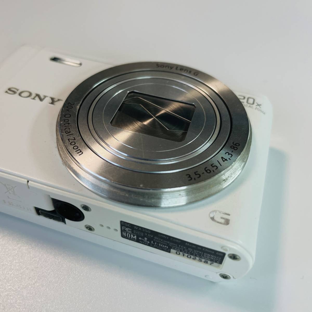 送料無料 SONY ソニー サイバーショット DSC-WX350 ホワイト 撮影可能