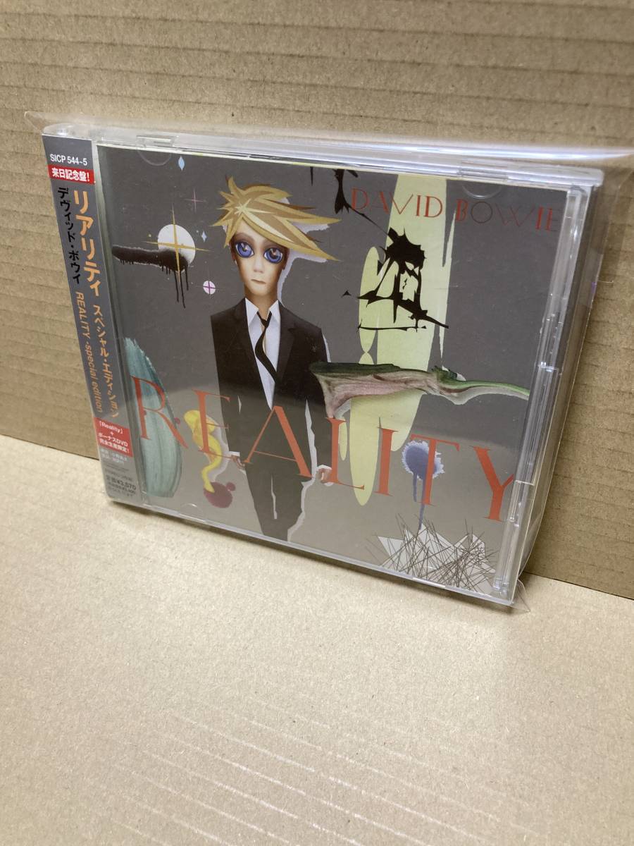 PROMO！美盤CD +DVD帯付！デヴィッド ボウイ David Bowie / Reality Special Edition リアリティ Sony SICP 544/5 見本盤 SAMPLE JAPAN OBI_画像1