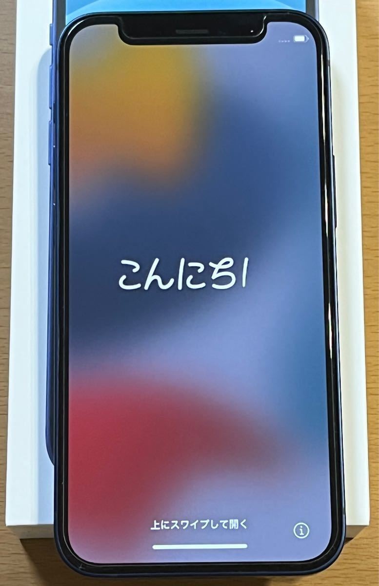 iPhone12 mini 64Gb ブルー simフリー 箱付属品有、ケース、保護