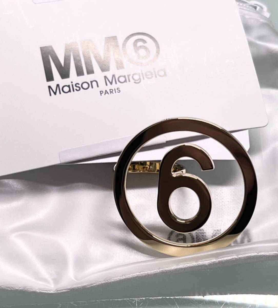 新品 MM6 メゾンマルジェラ 指輪 リング ゴールド 11号 ナンバーロゴ