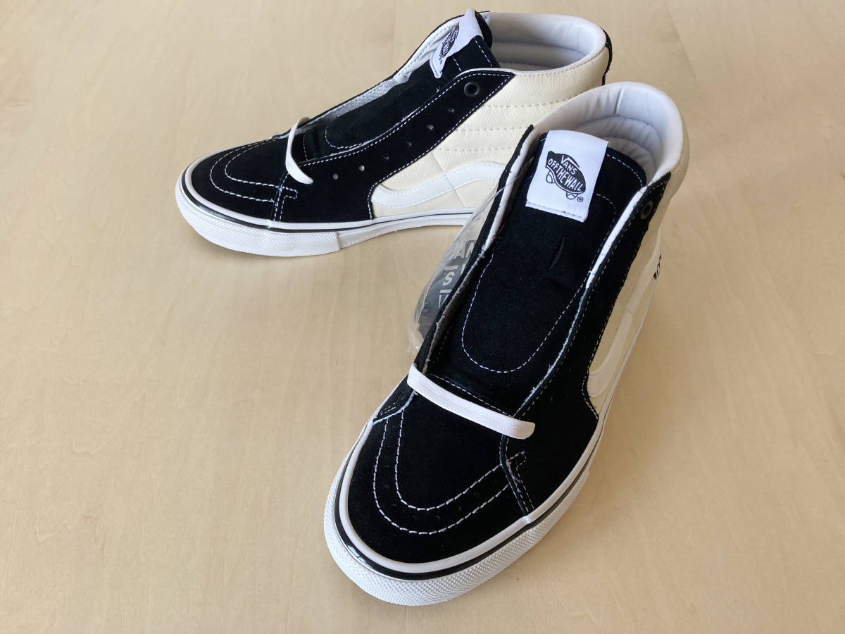 29cm SKATE バンズ スケハイ VANS SKATE SK8-HI BLACK/ANTIQUE WHITE US11/29cm VN0A5FCCIY6