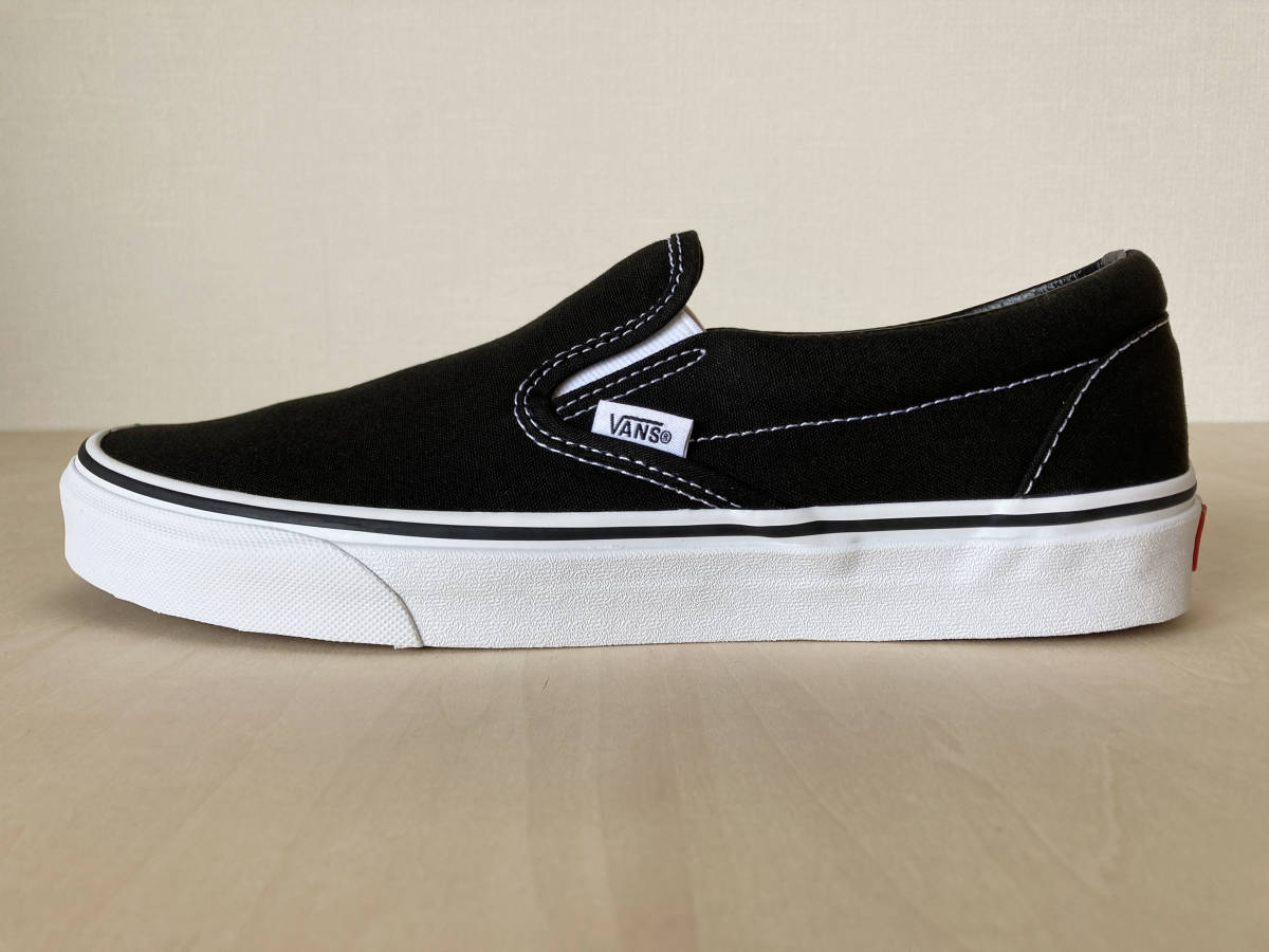 28cm バンズ スリッポン VANS SLIP-ON BLACK/WHITE US10/28cm VN000EYEBLK_画像3