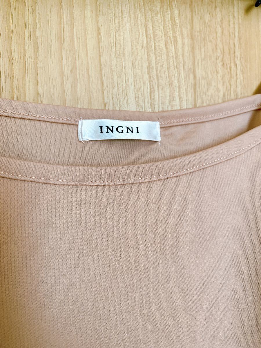 INGNI シアー　シースルートップスカットソーシフォン 2点セット キャミのみ1回洗濯 ピンク 夏服