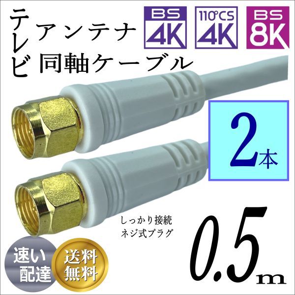 アンテナケーブル S4C-FB 75Ω 0.5m OFC アンテナケーブル S4C-FB 75Ω 0.5m OFC