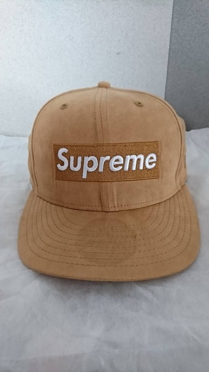 supreme box logo new era cap 7 3/8 58.7cm シュプリーム ボックス ロゴ ニュー エラ キャップ 帽子 brown ブラウン系_画像1