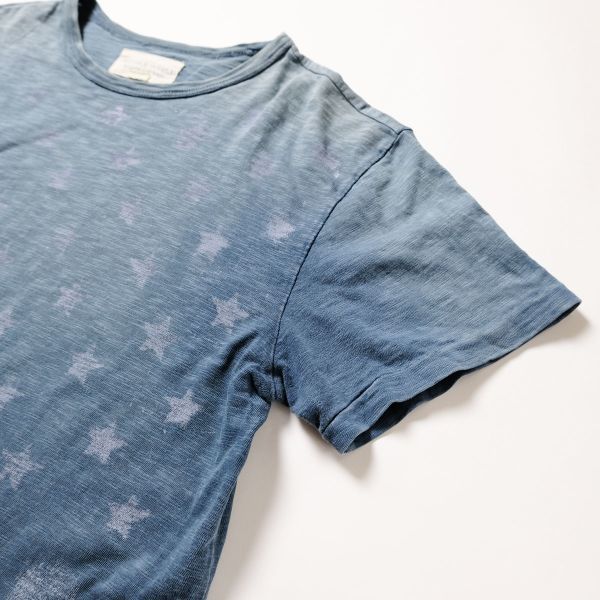 ラルフローレン デニム&サプライ 星条旗 大判プリント コットン Tシャツ 半袖 (S) 青灰系 クルーネック DENIM&SUPPLY RALPH LAUREN_画像4