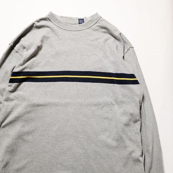 【2022春夏新色】 Tシャツ コットン ロングスリーブ チェストボーダー GAP ギャップ USA製 90's 長袖 オールド 旧タグ 90年代 無地 ロンT 霜降り灰×紺 (XL) 長袖Tシャツ 【2022春夏新色】 Tシャツ コットン ロングスリーブ チェストボーダー GAP ギャップ USA製 90's 長袖 オールド 旧タグ 90年代 無地 ロンT 霜降り灰×紺 (XL) 長袖Tシャツ