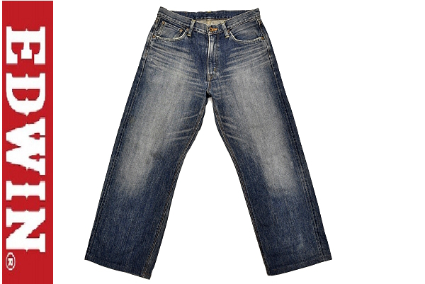 J7273*EDWIN 505Z 1505 Edwin * переиздание .hige длина .. индиго красный уголок Denim распорка джинсы W31