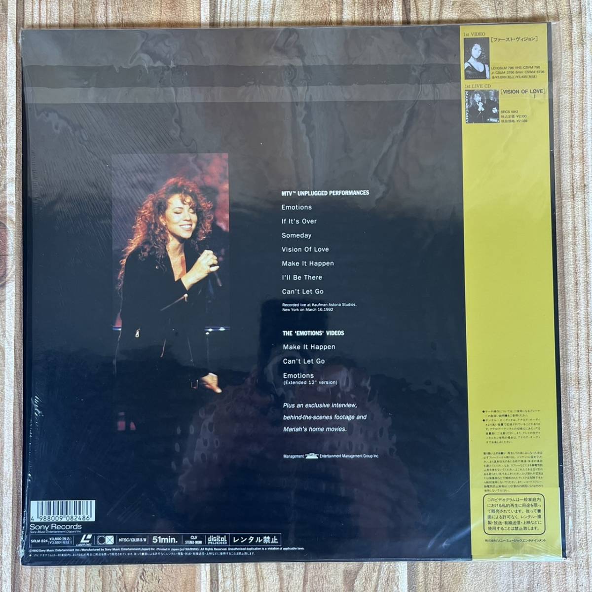  ultra rare! laser disk MARIAH CAREYmalaia Carry VISION OF LIVE * ultimate beautiful goods protection sleeve attaching A0151