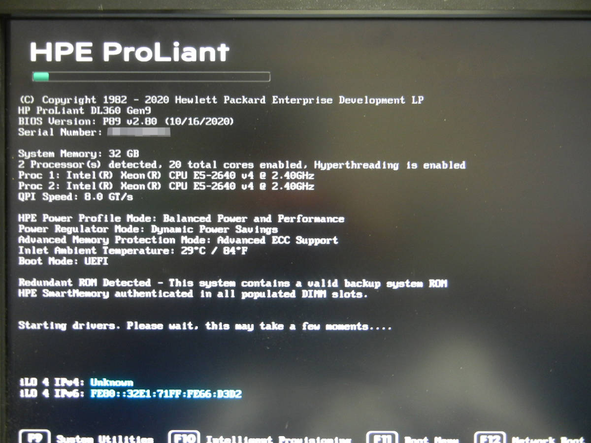 ★【中古】HP ProLiant DL360 Gen9 10core Xeon E5-2640v4 2.40Ghz*2 /32GB/900GB*2/P440ar/AC*1_画像8