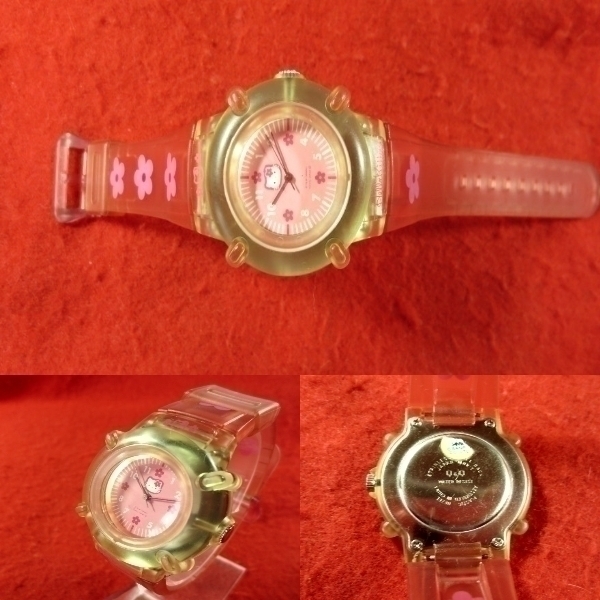 DN26)* work properly wristwatch *Citizen Citizen Sanrio *Kitty Hello Kitty -* pink 