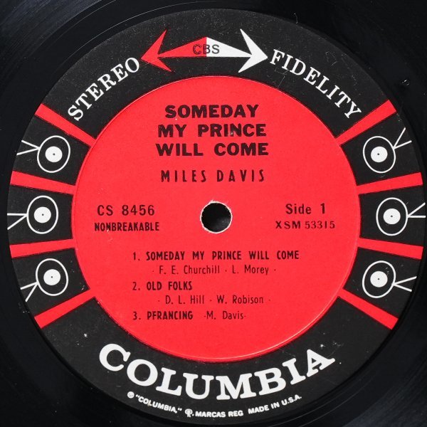 米オリジナル】MILES DAVIS 6EYEラベル SOMEDAY MY PRINCE WILL COME マイルスデイヴィス COLUMBIA  JOHN COLTRANE HANK MOBLEY