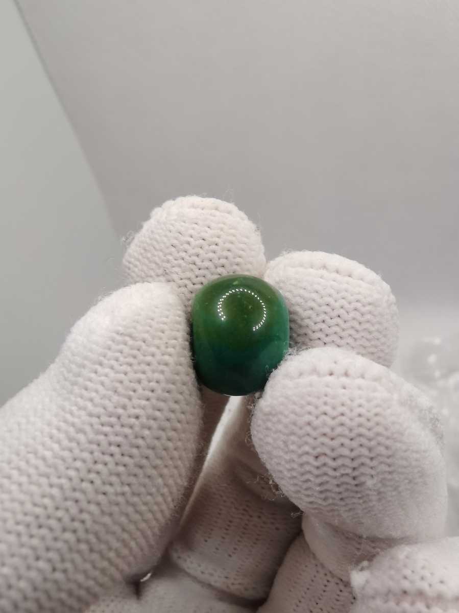 タイムセール!】 天然宝石 文玩 高級品 2.7g 13mm 湖北緑松石 高瓷度
