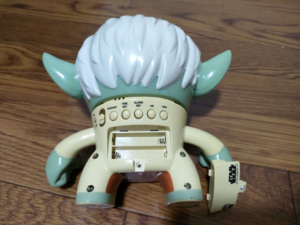 好評！希少！STAR WARS　ヨーダ　YODA BULBBOTZ バルブボッツ 目覚まし時計　通電ライトアップ写真あり　約18センチ_画像4