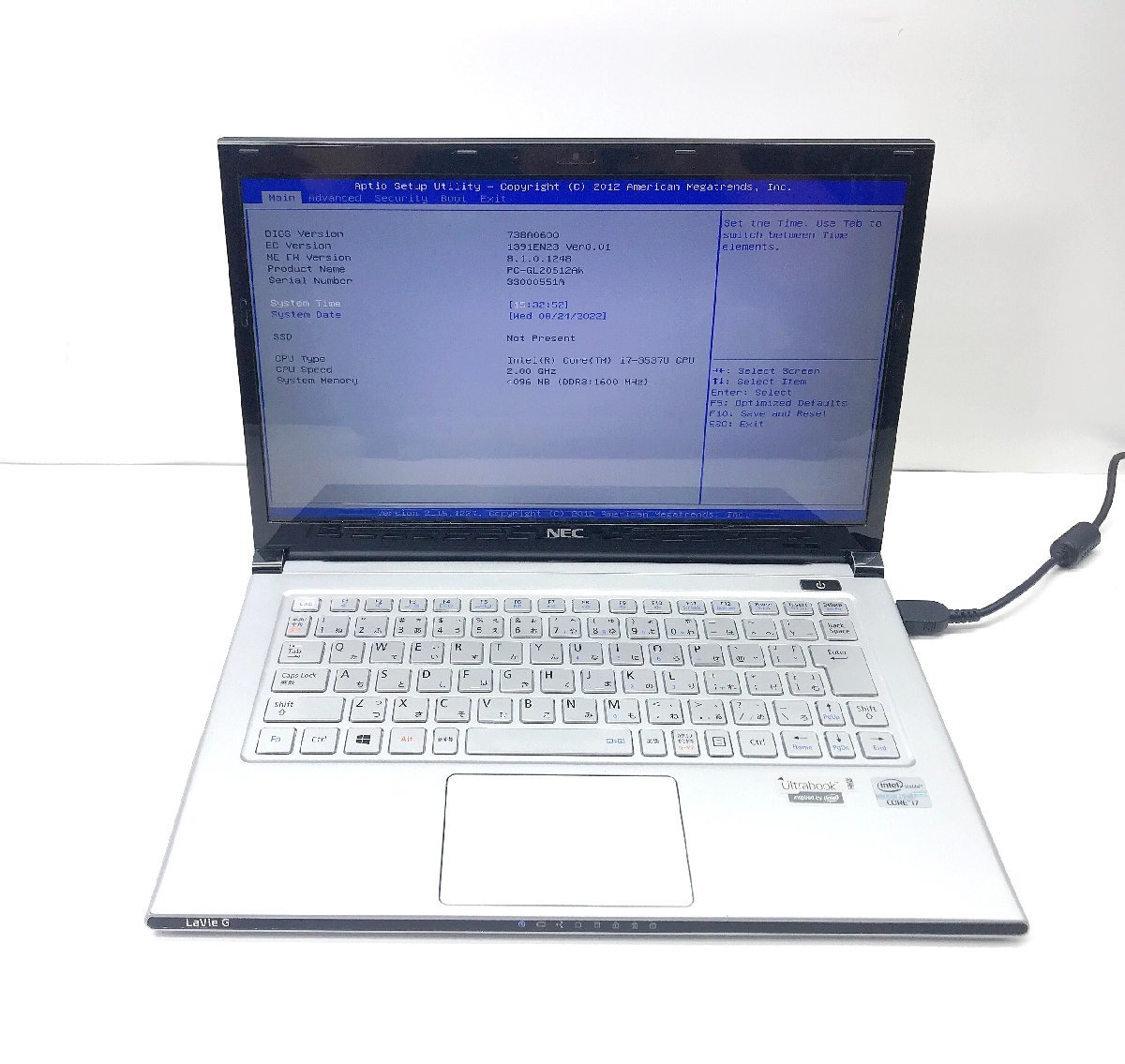 NT: NEC LaVie G (PC-GL20612AW ) ☆Corei7-3537U 2.00GHz /4GB/ 無線 ノート_画像1