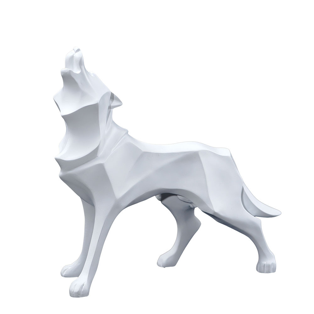 新商品 幾何学的なオオカミ像1p全4色 幾何学的 狼 オオカミ 置物 インテリア アート オブジェ 装飾 像 北欧 工芸品_画像6