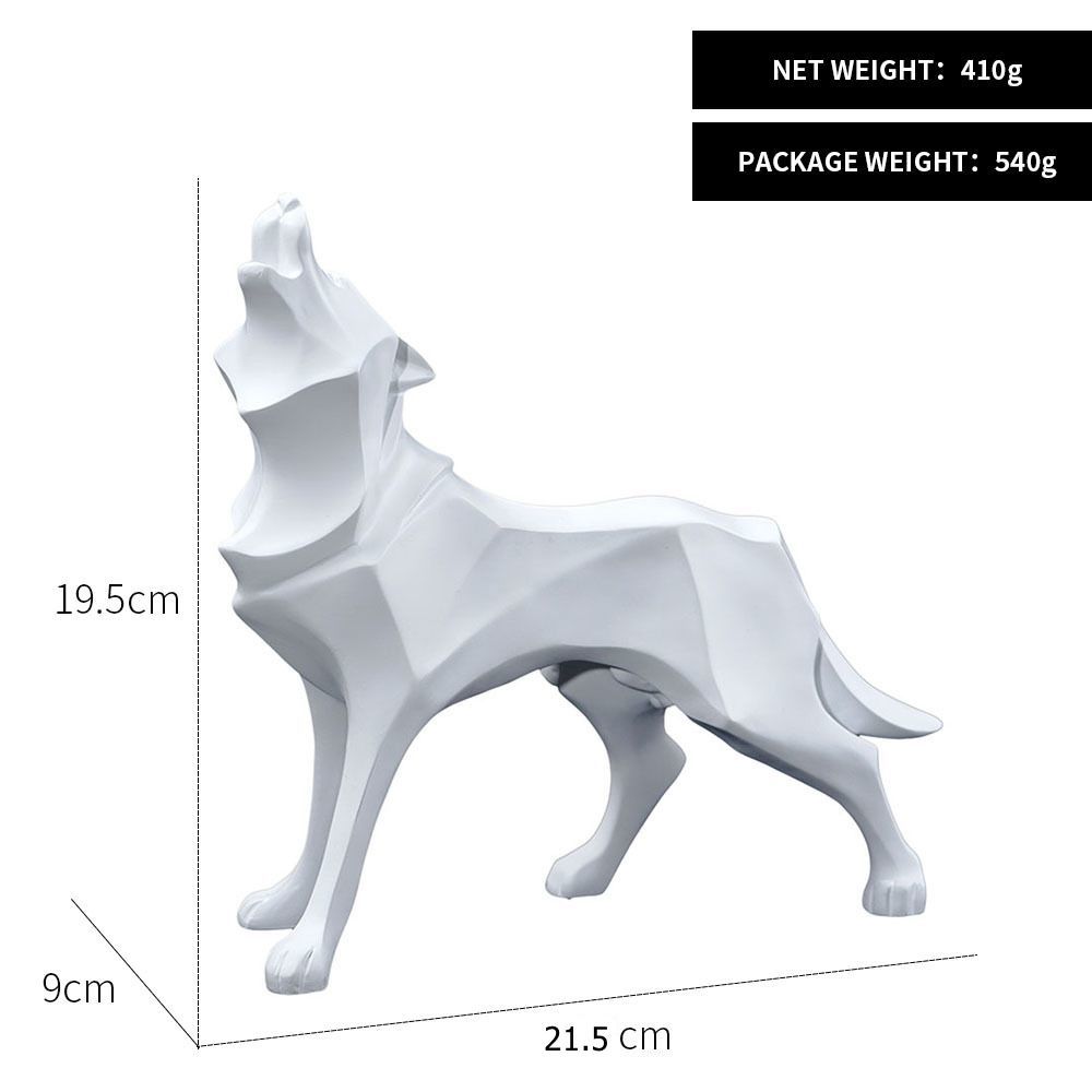 新商品 幾何学的なオオカミ像1p全4色 幾何学的 狼 オオカミ 置物 インテリア アート オブジェ 装飾 像 北欧 工芸品_画像7