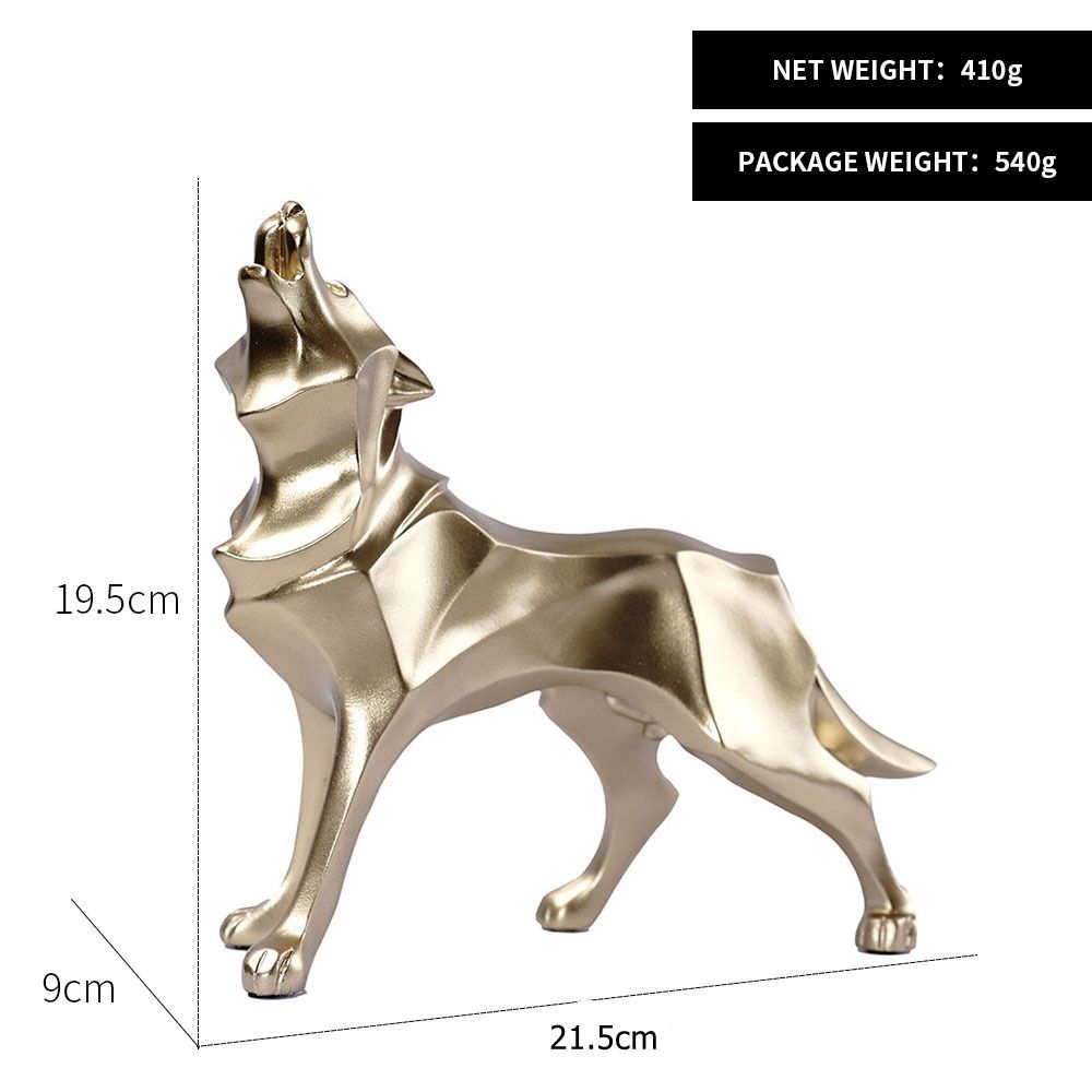 新商品 幾何学的なオオカミ像1p全4色 幾何学的 狼 オオカミ 置物 インテリア アート オブジェ 装飾 像 北欧 工芸品_画像8