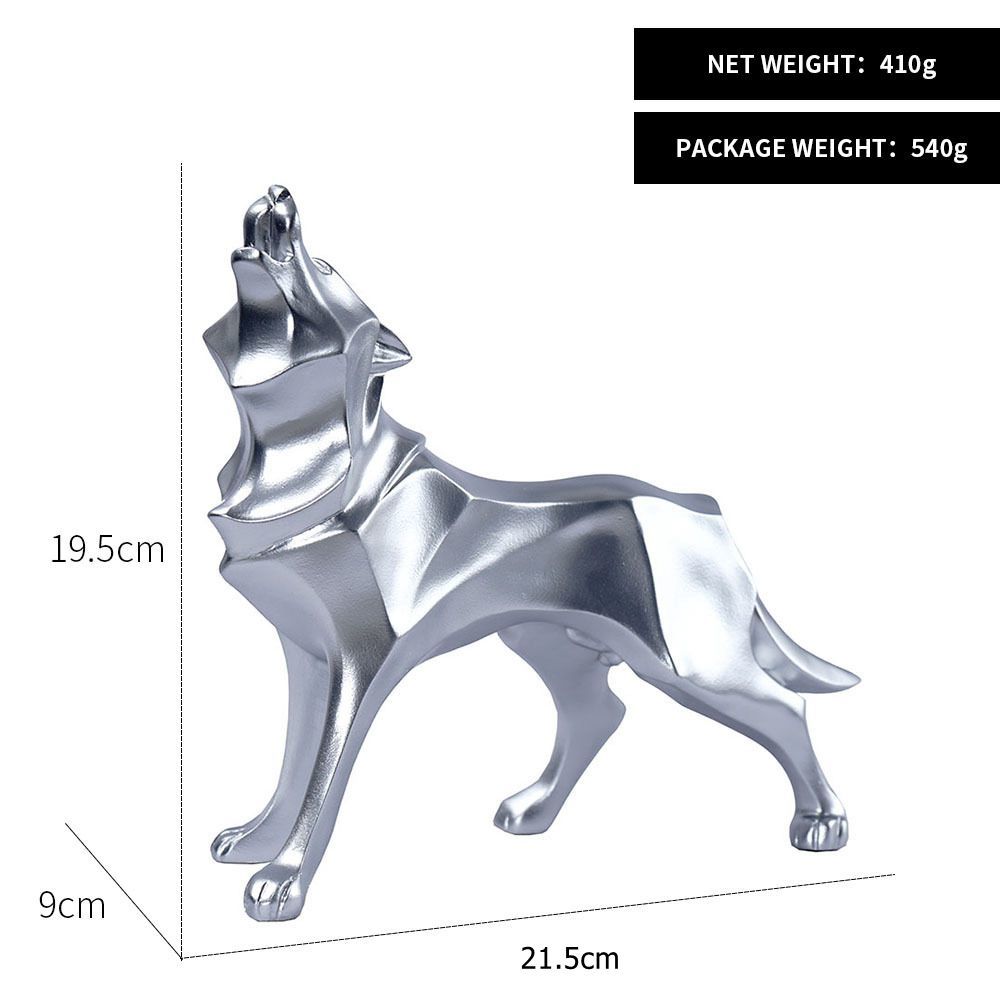 新商品 幾何学的なオオカミ像1p全4色 幾何学的 狼 オオカミ 置物 インテリア アート オブジェ 装飾 像 北欧 工芸品_画像10