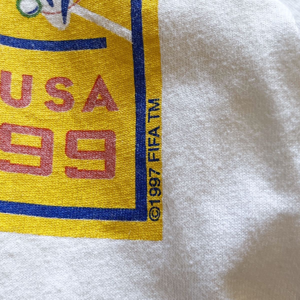 USA製 90's FIFA WORLD CUP ワールドカップ ヴィンテージ Tシャツ サイズ S サッカー 1999年 女子サッカー ナデシコ ホワイト 白 ボディー