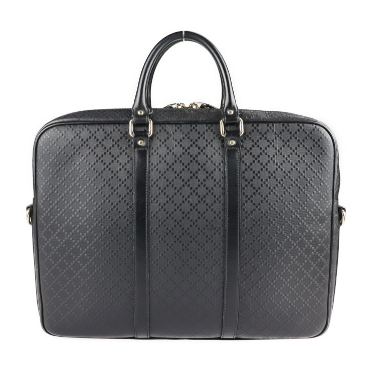 GUCCI グッチ ディアマンテ 208463 ビジネスバッグ レザー ブラック