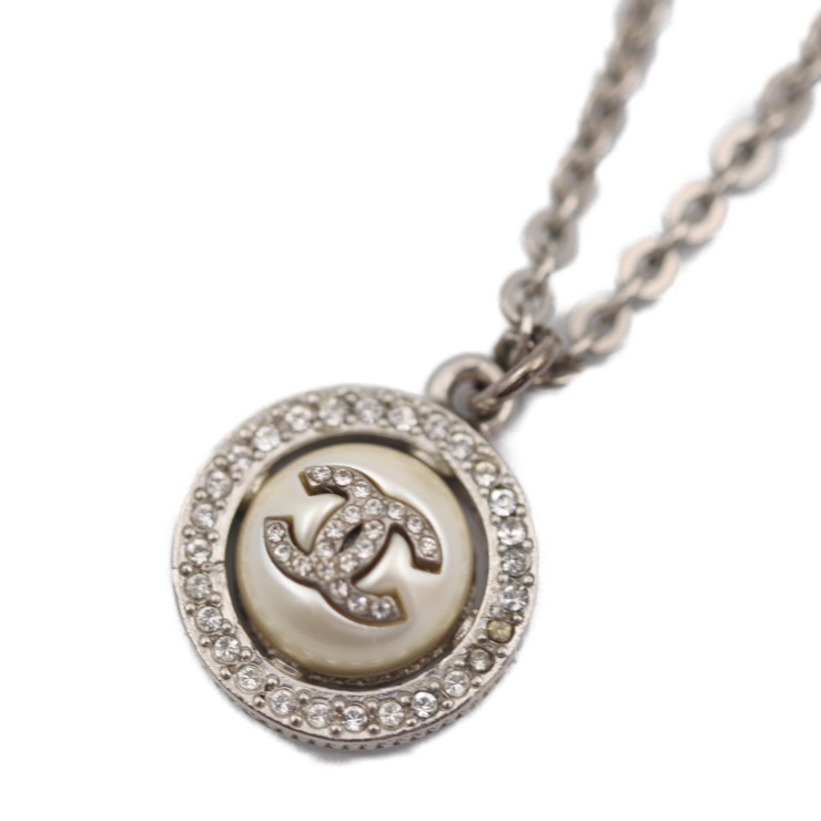 CHANEL シャネル フェイクパール ストーンロゴネックレス 2011 C-