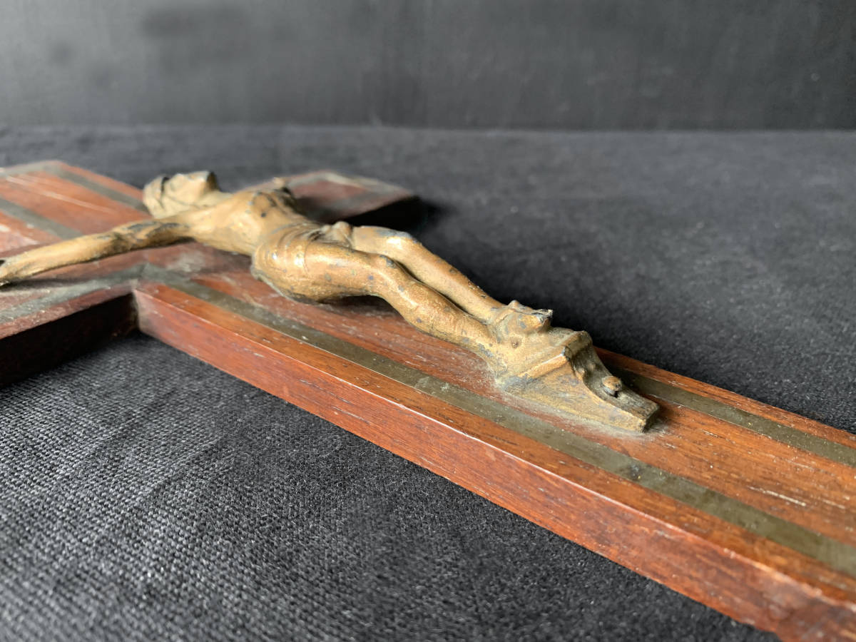 フランス 1900-40s 特大 クロス 30cm 磔刑像 十字架 ロザリオ フランス 1900-40s 特大 クロス 30cm 磔刑像 十字架 ロザリオ