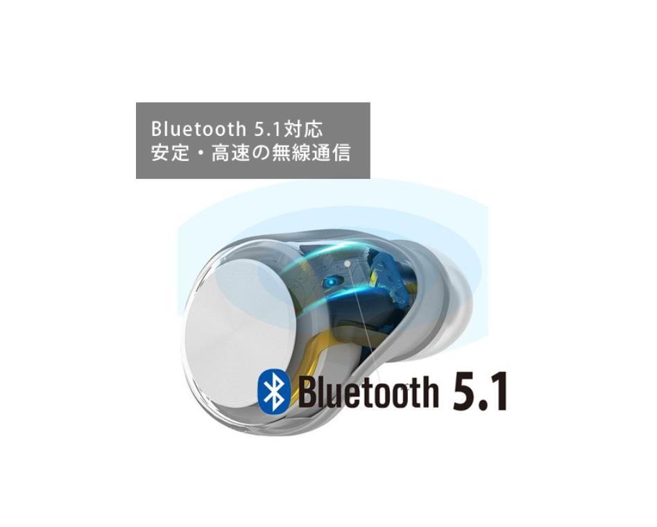 FUNCL T5 Bluetooth5.1イヤホン ワイヤレスイヤホン 高音質 防水 Android iPhone 自動ペアリング マイク付き 日本語説明書 ブラック_画像7