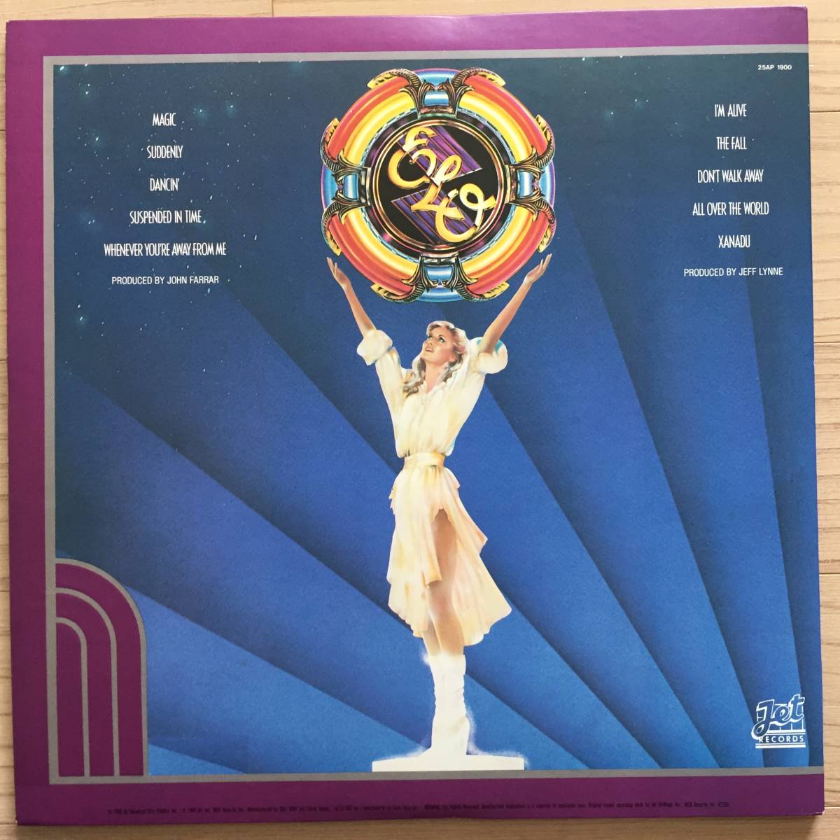 【国内盤/Vinyl/12''/Gatefold/Jet Records/25AP 1900/80年盤/with Liner,Inner】ザナドゥ / Electric Light Orchestra-Olivia Newton-John_画像3