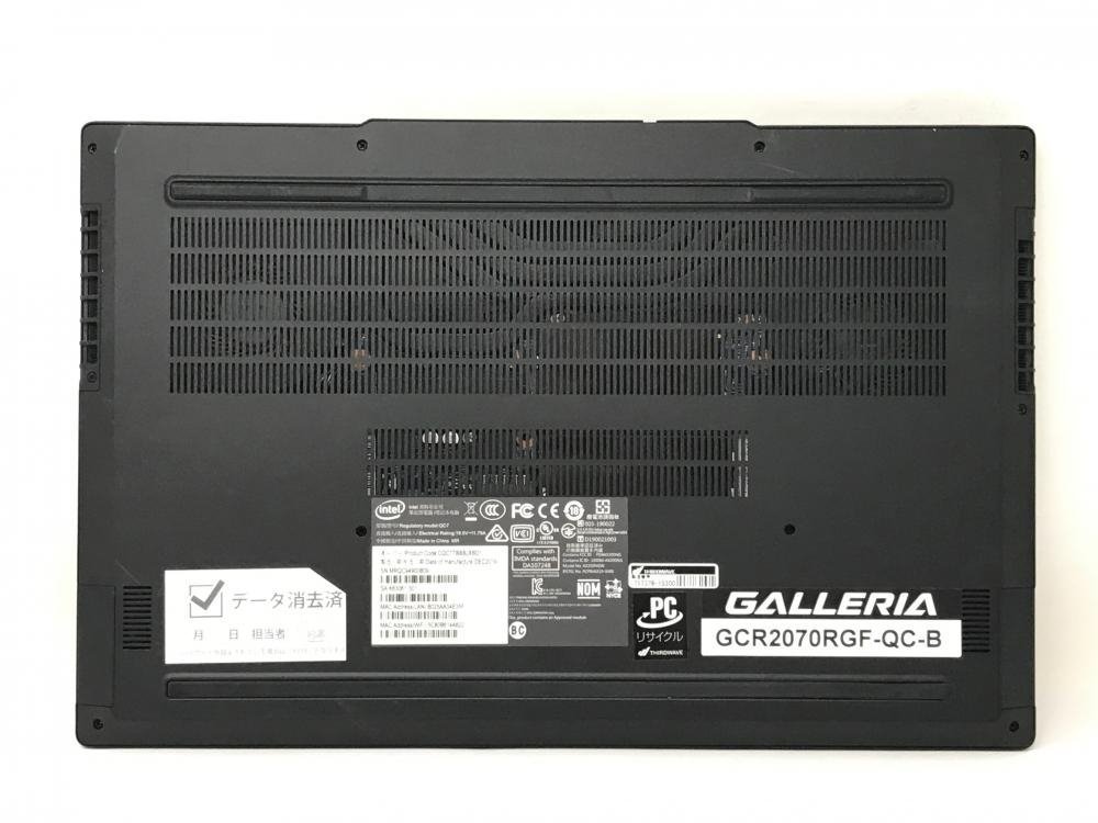 ジャンク品】 GeForce GTX 搭載 ドスパラ GALLERIA GCR2070RGF-QC-B