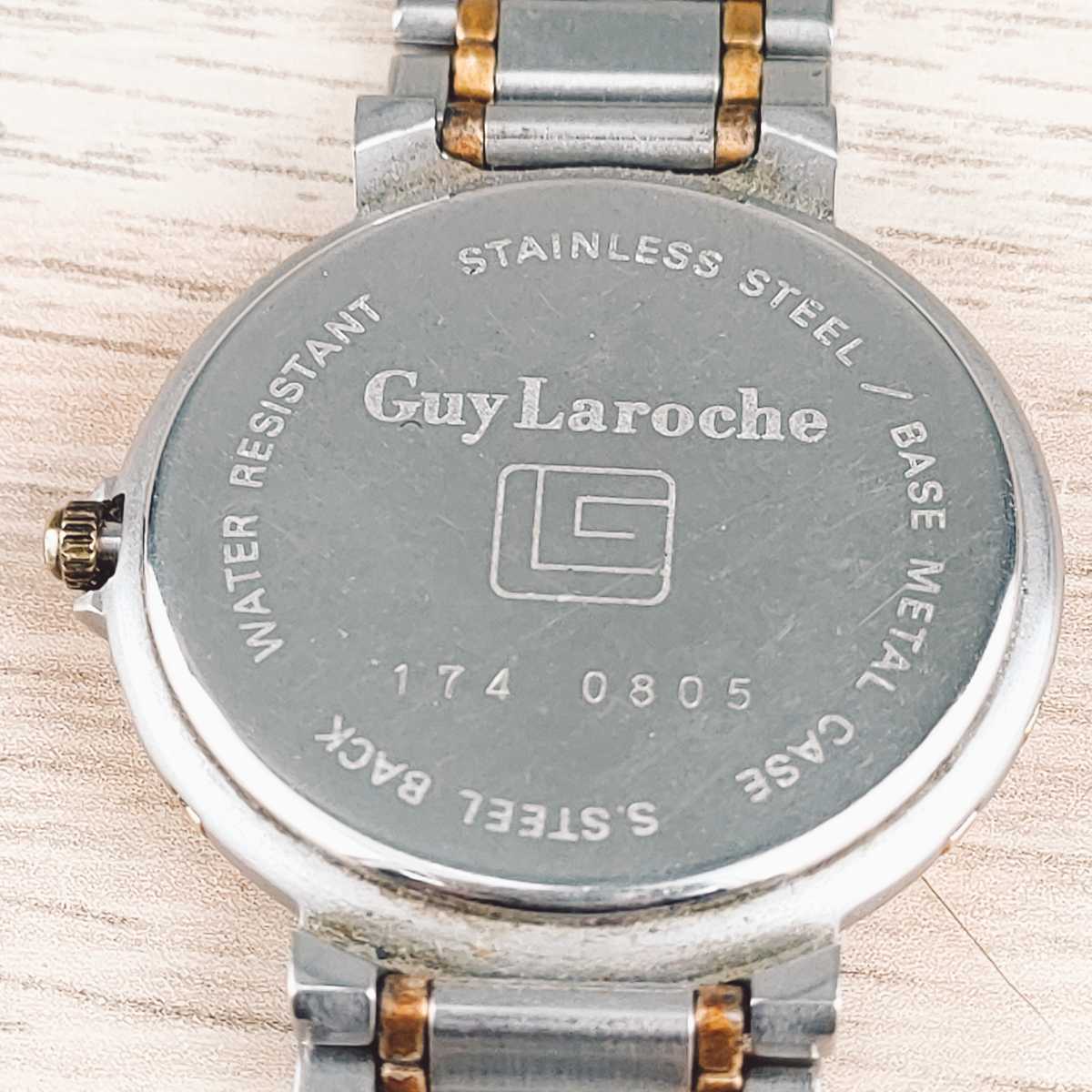 Guy Larochegila Rossi . wristwatch analogue k War tsu174 0805 clock Vintage 3 hands black face lady's accessory calendar 