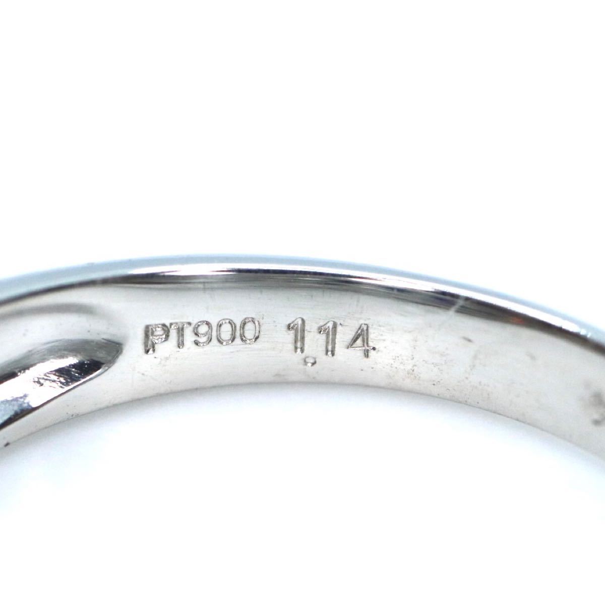 本物の製品を販売する PT900 14号 1.14ct サファイアダイヤモンドリング リング