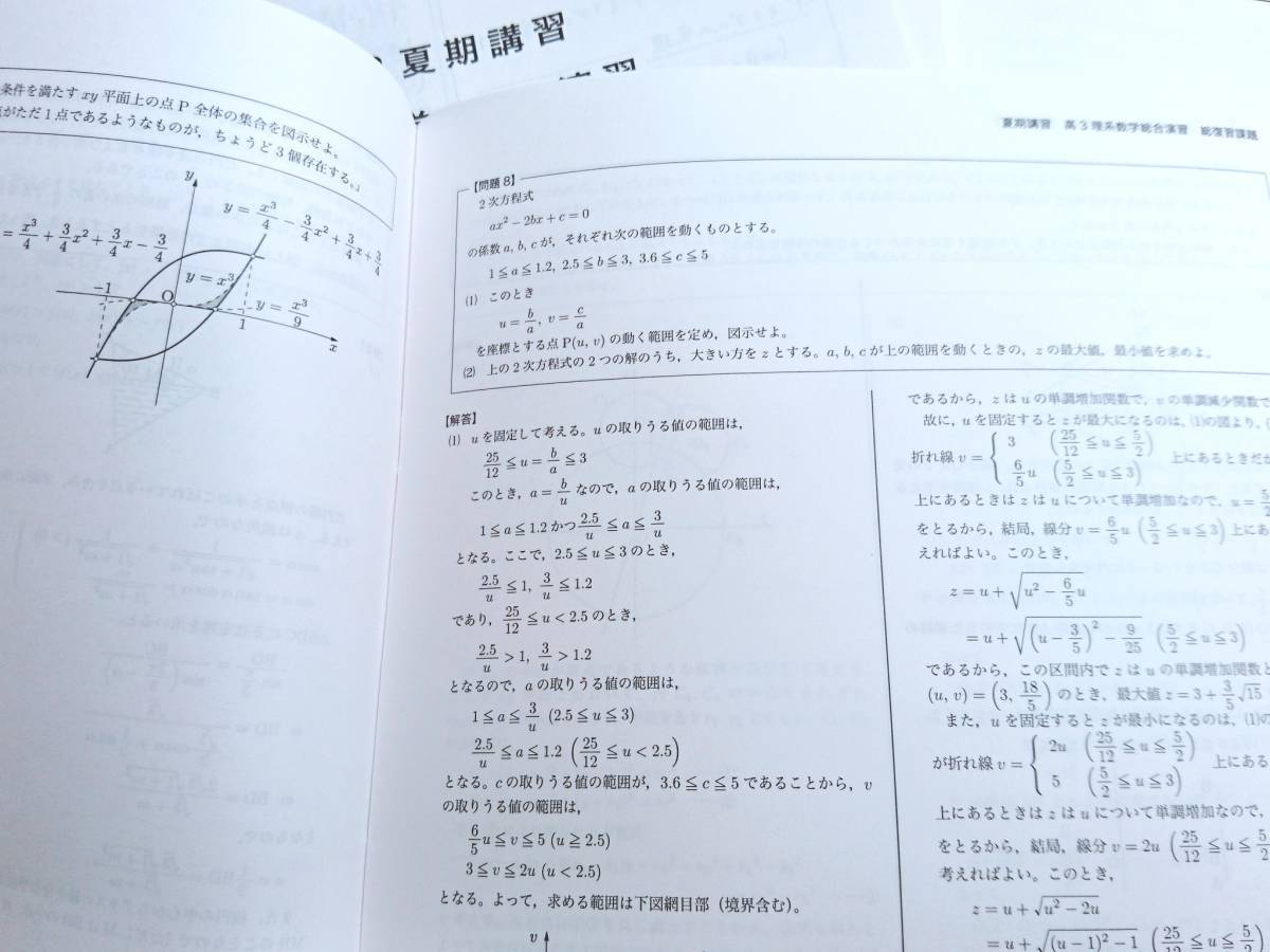 鉄緑会 蓑田先生 高3理系数学・総合演習 テキスト・解説冊子・総復習