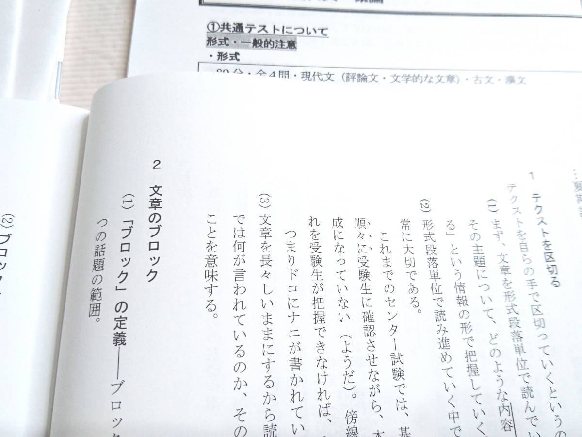 鉄緑会　２０年冬期最新　共通テスト現代文　テキスト・解説　上位クラス　東大　医学部　河合塾　駿台　京大　共通テスト