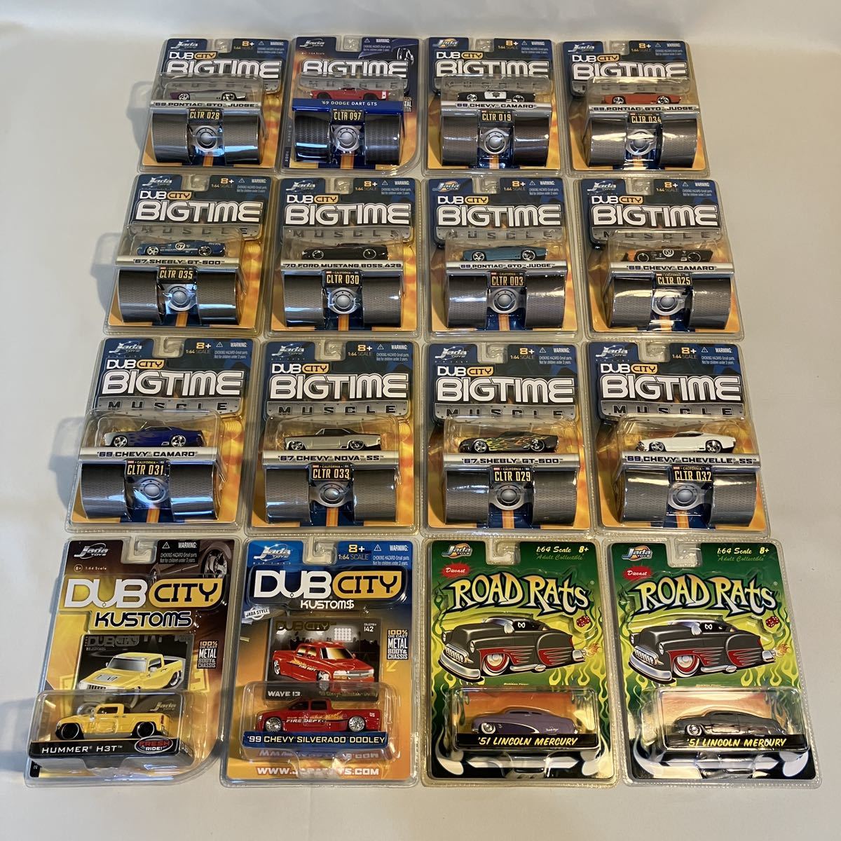 JADA TOYS ジャダトイズ BIGTIME MUSCLE ROAD RATS KUSTOMS CHEVY Pontiac FORD シェルビー カマロ 16台セット 1 64