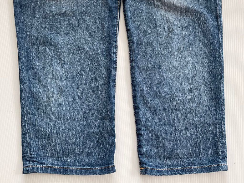即決◇極美品 バーバリーデニムジーズ 40サイズ 7分丈デニムパンツ 綿