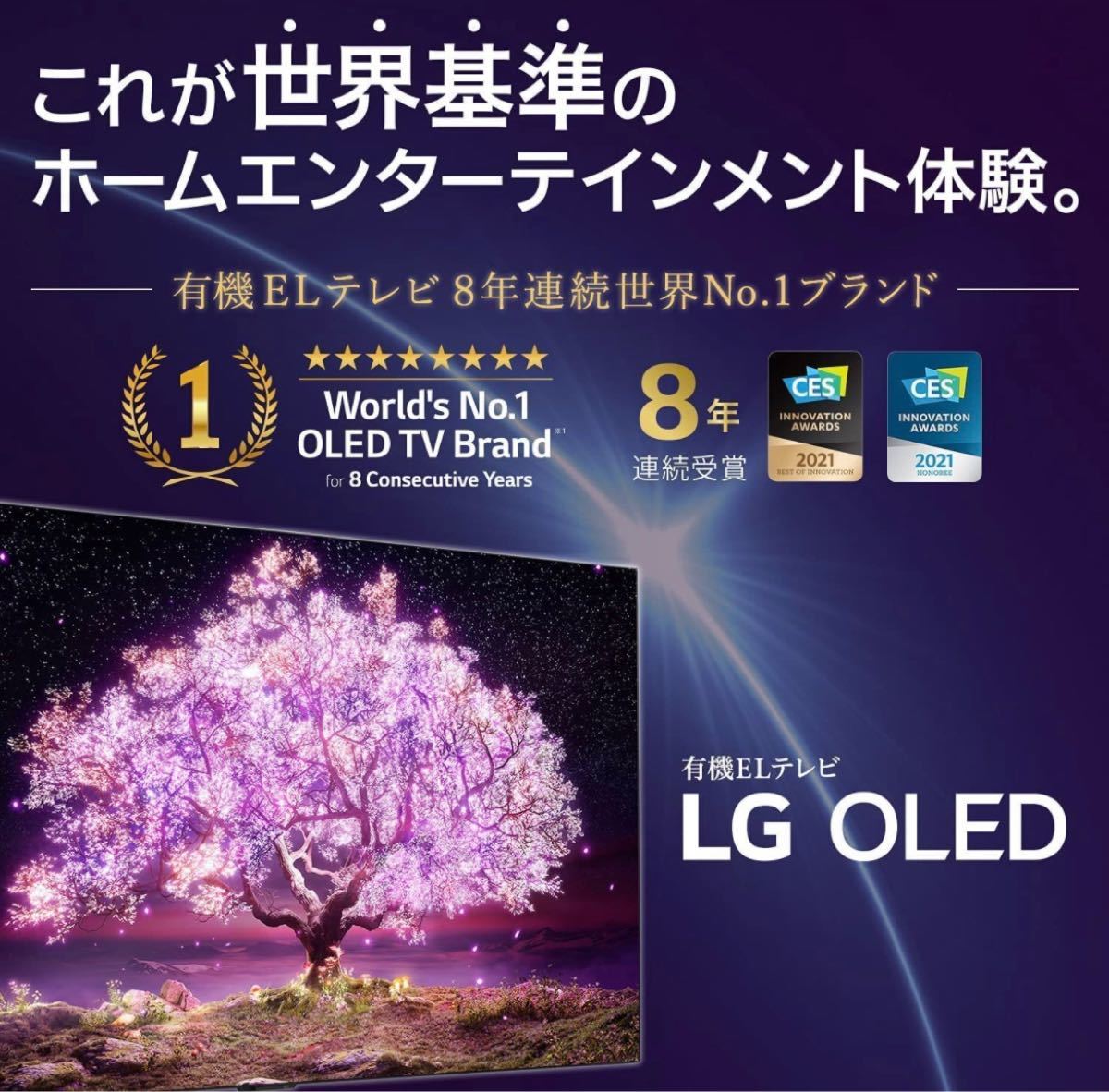 超美品 新品同様 LG 48型 4Kチューナー有機EL OLED48C1PJB2021 年