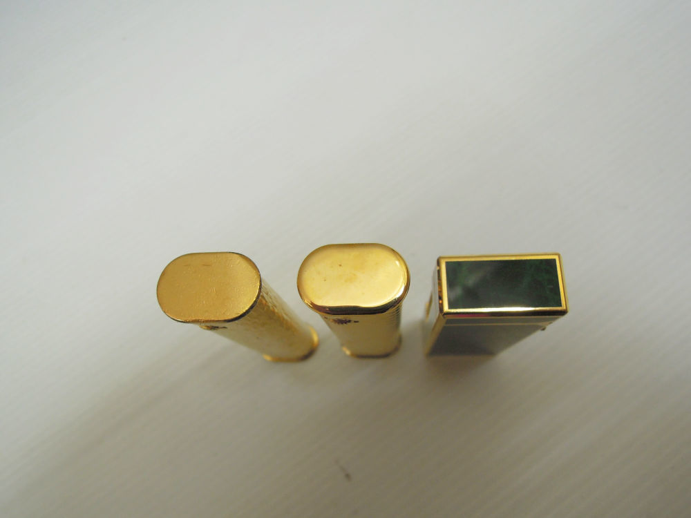 2657) ジャンク Dunhill ダンヒル ガスライター ゴールド グリーン 3点