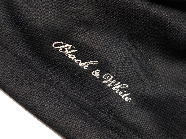 Black&White　SPORT　ブラック＆ホワイト　半袖　吸汗速乾　ポロシャツ　正規品　ラインストーン　GOLF　ゴルフ　ゴルフウェア　総柄_画像6