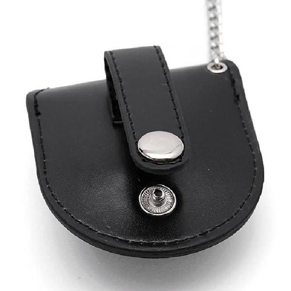 [ postage our company charge ] pocket watch holder box pouch portable waist bag leather storage case BB5049-01bk black 