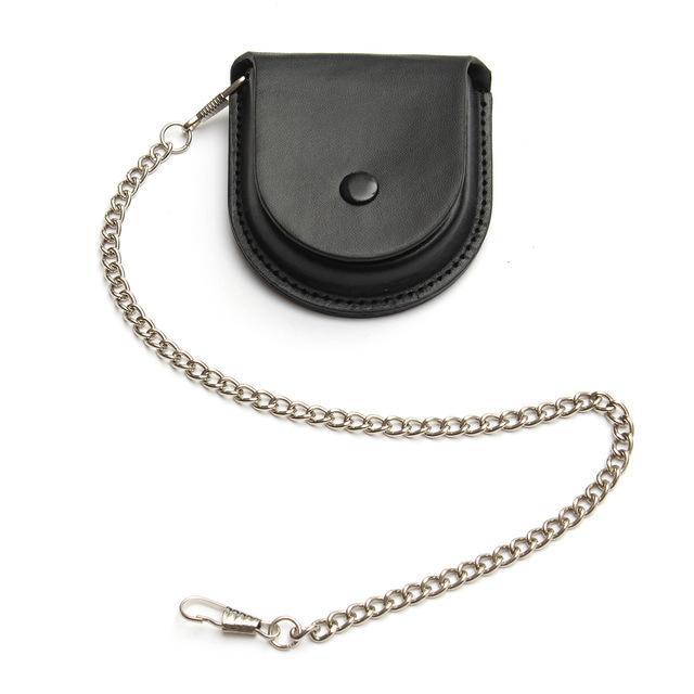 [ postage our company charge ] pocket watch holder box pouch portable waist bag leather storage case BB5048-03br Brown ③