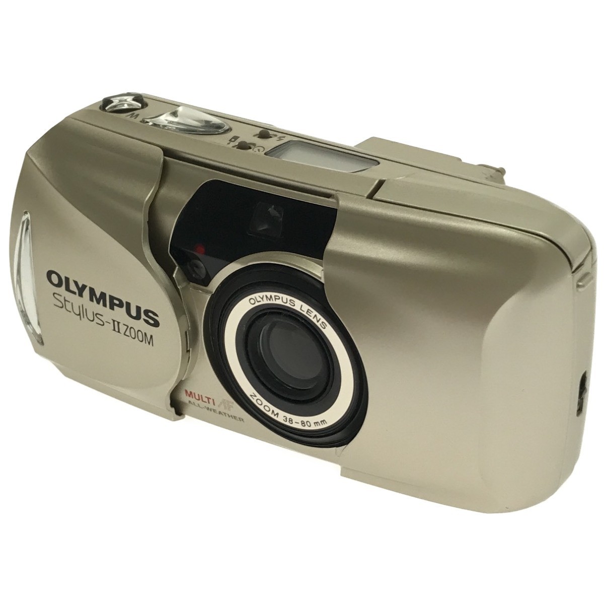 【訳あり 完動品】OLYMPUS Stylus II ZOOM 38-80mm オリンパス スタイラス ズーム コンパクトフィルムカメラ ゴールド 生活防水 人気 C2509