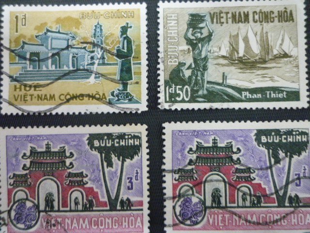 ▲ｒ-87470-45 外国切手 ベトナム切手 印有 まとめて バラ14枚_画像4