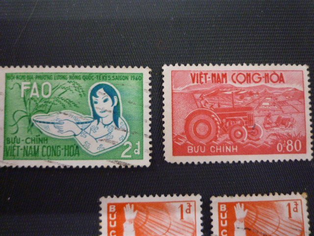 ▲ｒ-87463-45 外国切手 ベトナム切手 印有 まとめて バラ8枚_画像2