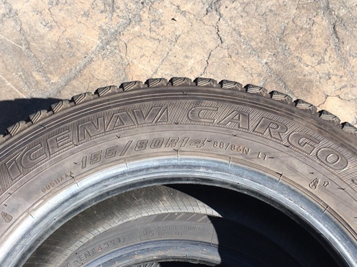 約8.5分山 グッドイヤー 2019年式スタッドレス 1本 155/80R14 88/86N_画像7