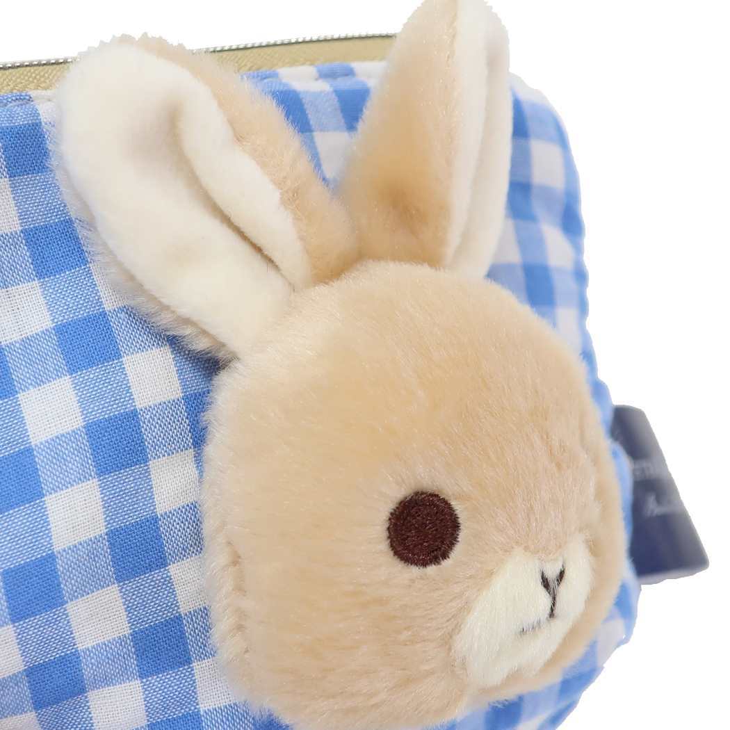 ◎新品　ピーターラビット　Peter Rabbit　ボアフェイスティッシュポーチ　ギンガムチェック_画像2