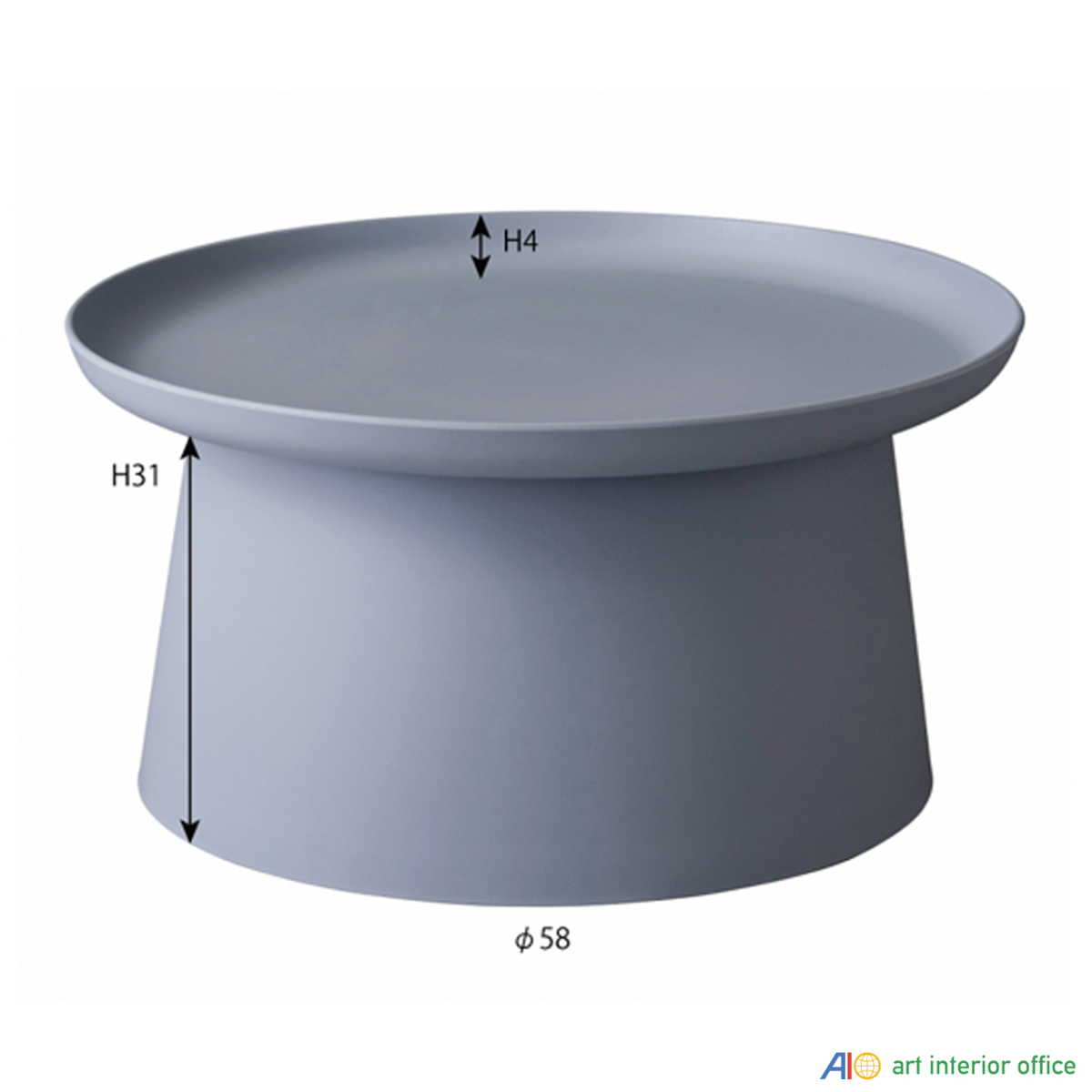サイドテーブル ホワイト 丸 L テーブル カフェ シンプルモダン 北欧 樹脂製 お手入れ簡単 おしゃれ PT-982WH_画像3