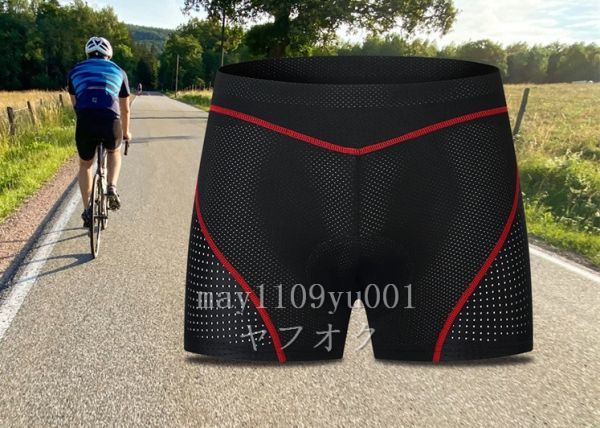 送料込み 条件付きメンズ サイクリング インナーパンツ 短パンメッシュ アンダー自転車レーサーサイクル パッド入り L [サイズ 選択可]_画像8